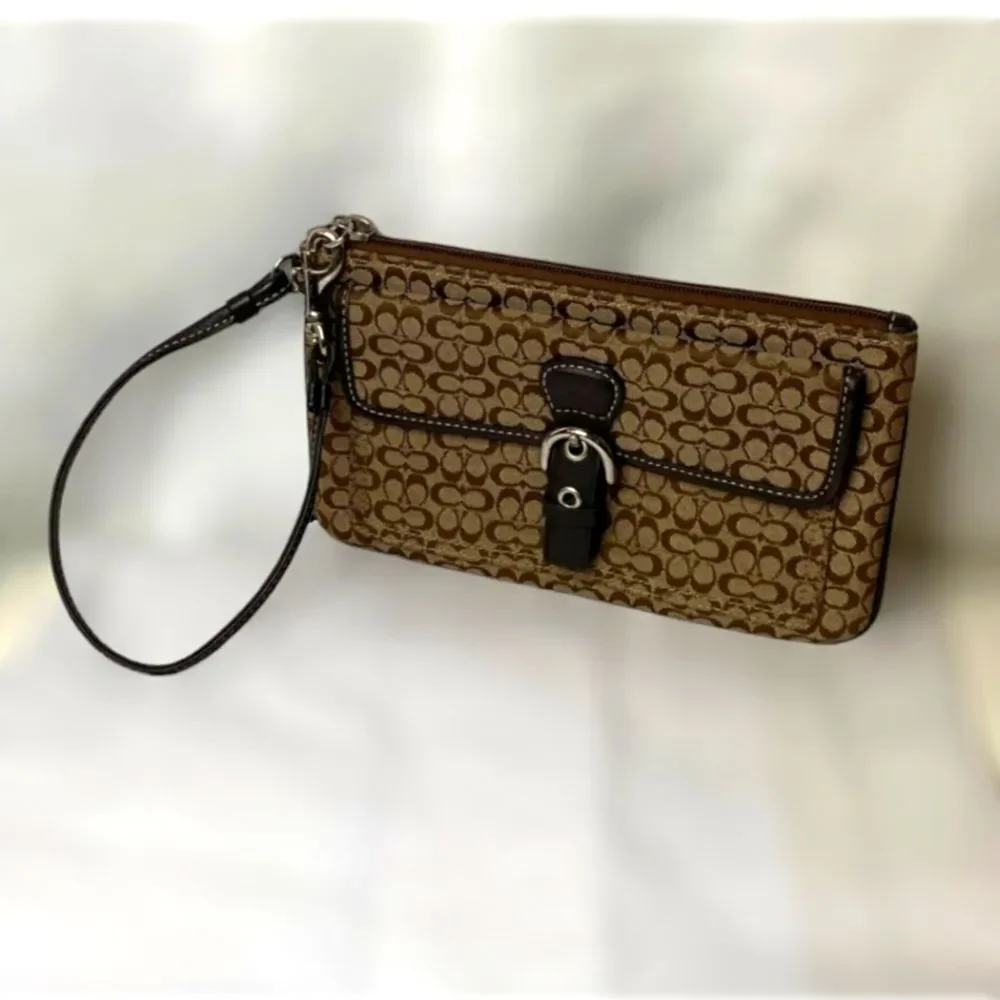 Coach Soho Mini Signature Slim Wristlet